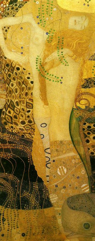 Gustav Klimt vattenormar oil painting image